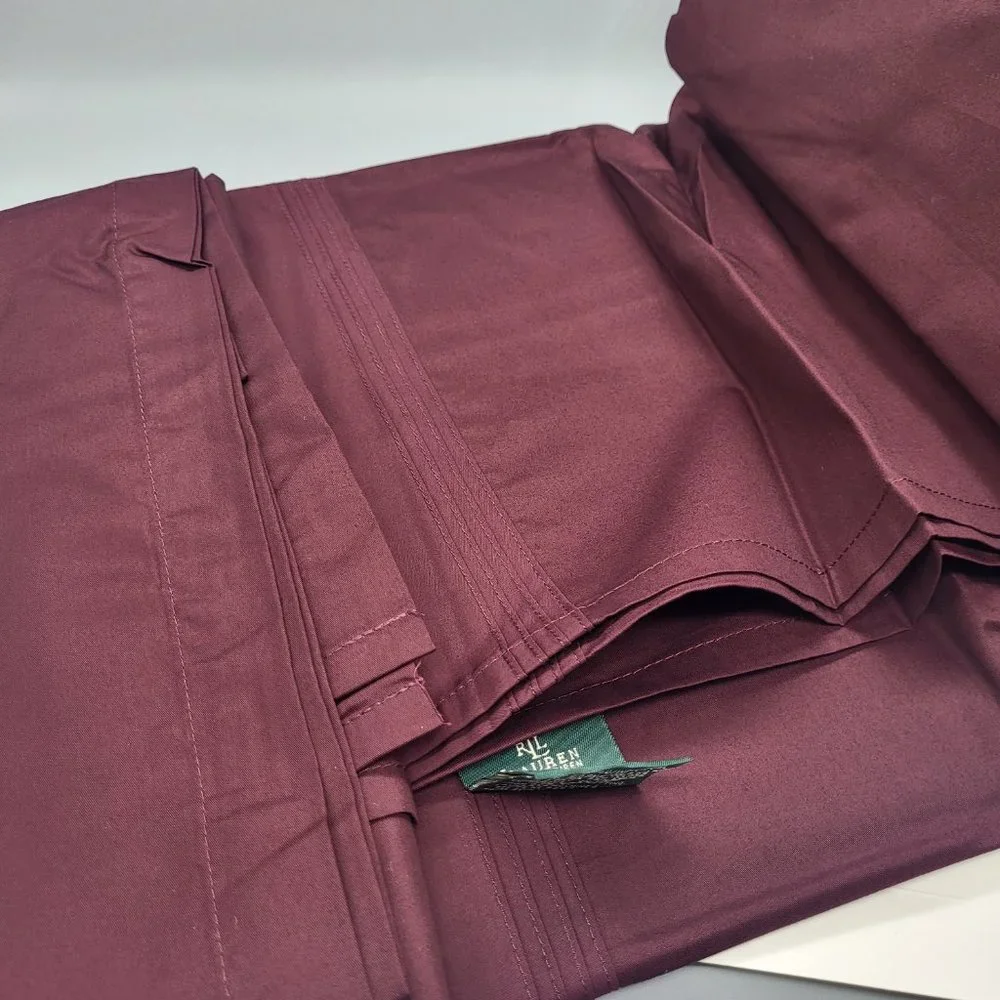 Lauren Ralph Lauren Addison Twin Flat Sheet in Cabernet